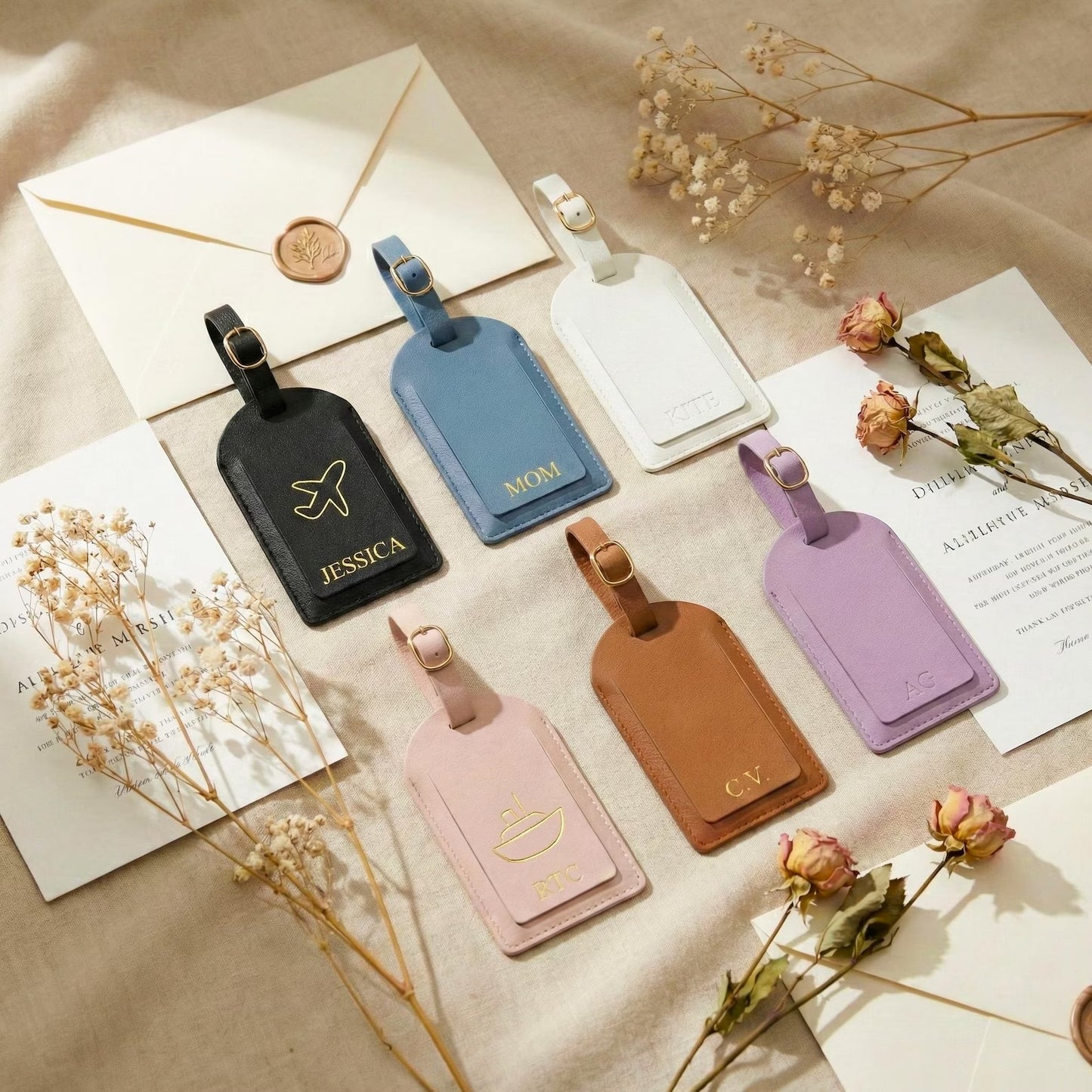 Personalized Wedding Luggage Tags