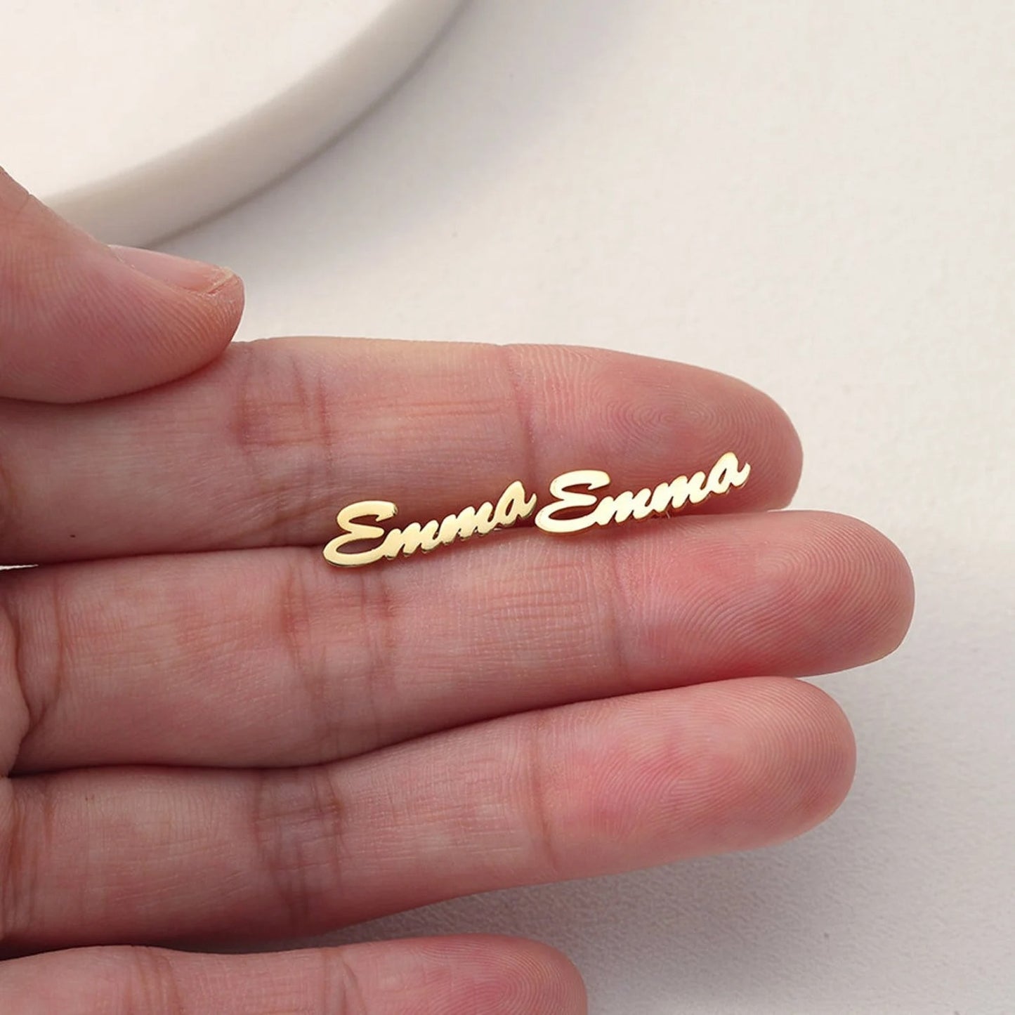 Personalized Silver Name Earrings