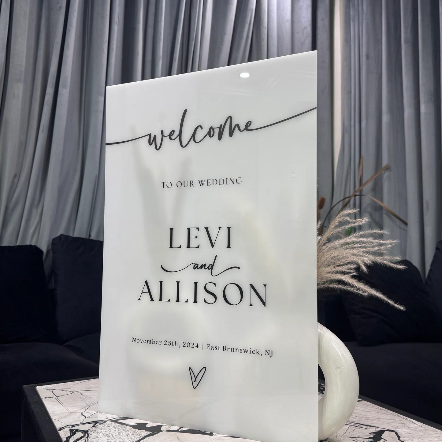 Modern Minimalist Wedding Welcome Sign