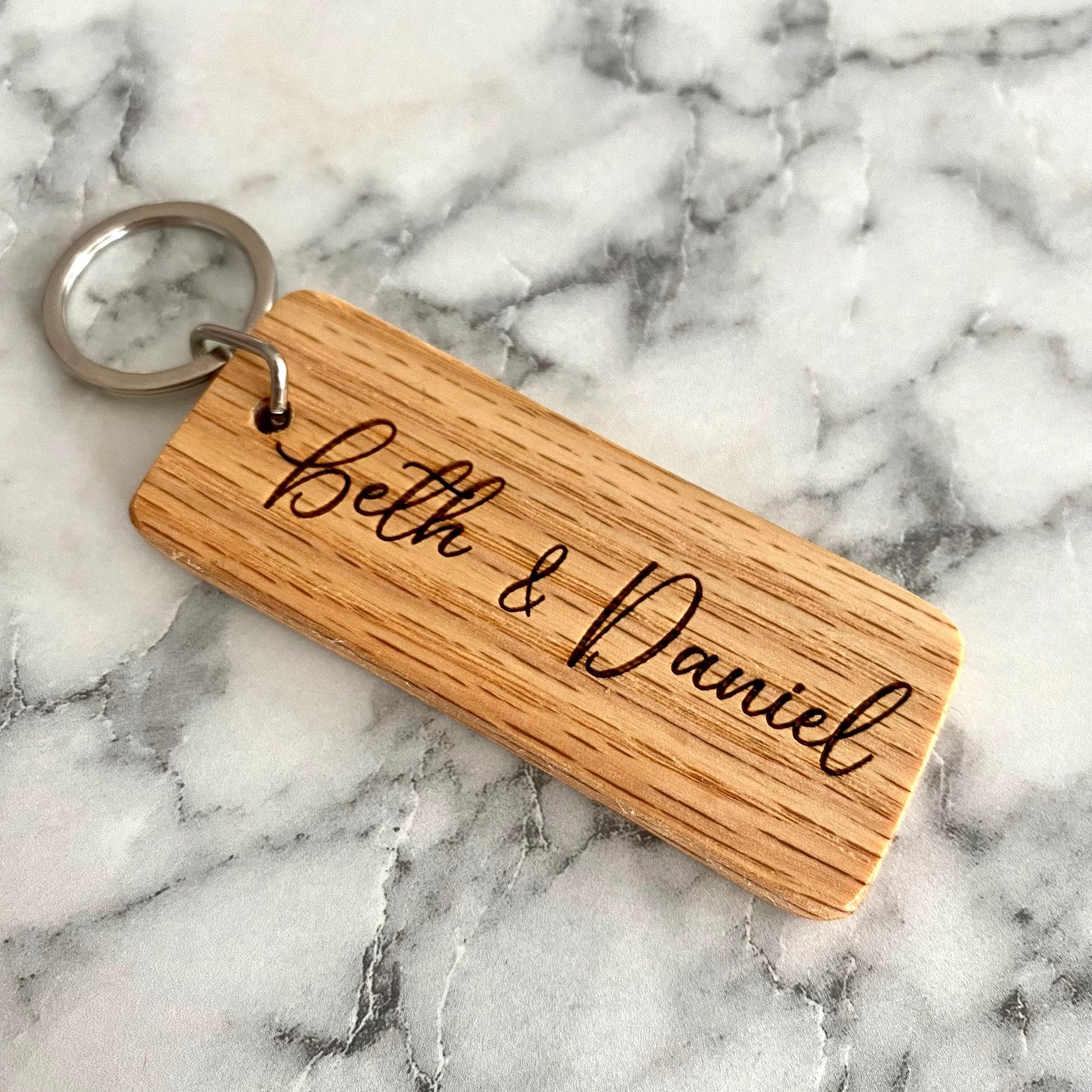 Custom Engraved Wooden Keychain