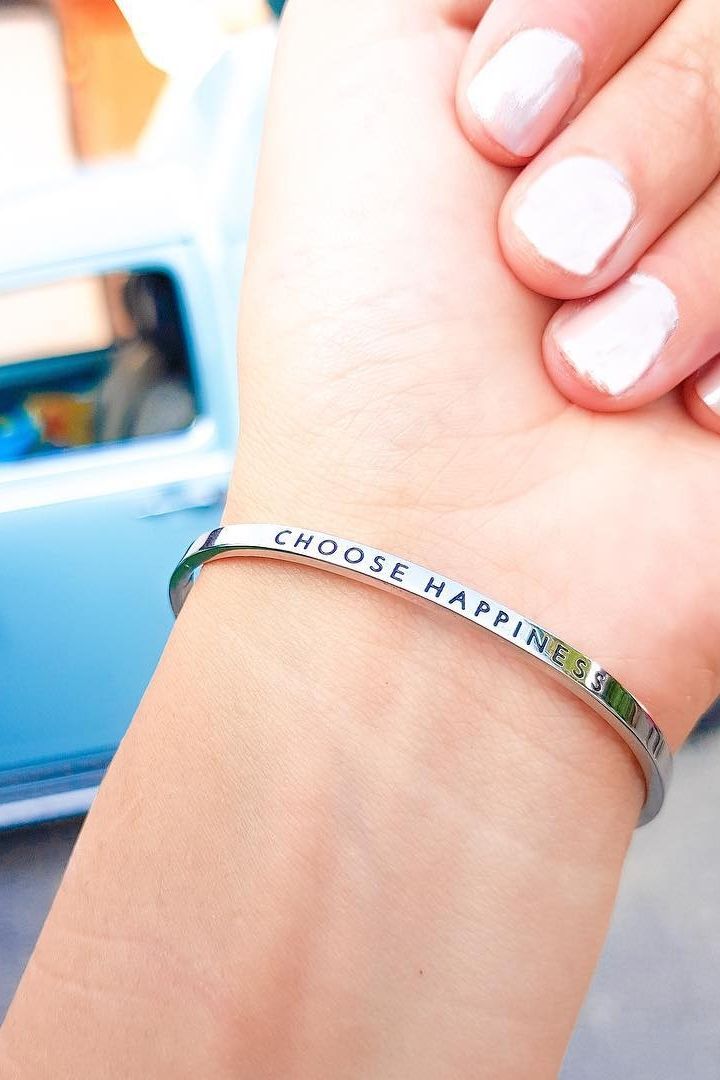 Custom Engraved Cuff Bracelet With Personalized Message