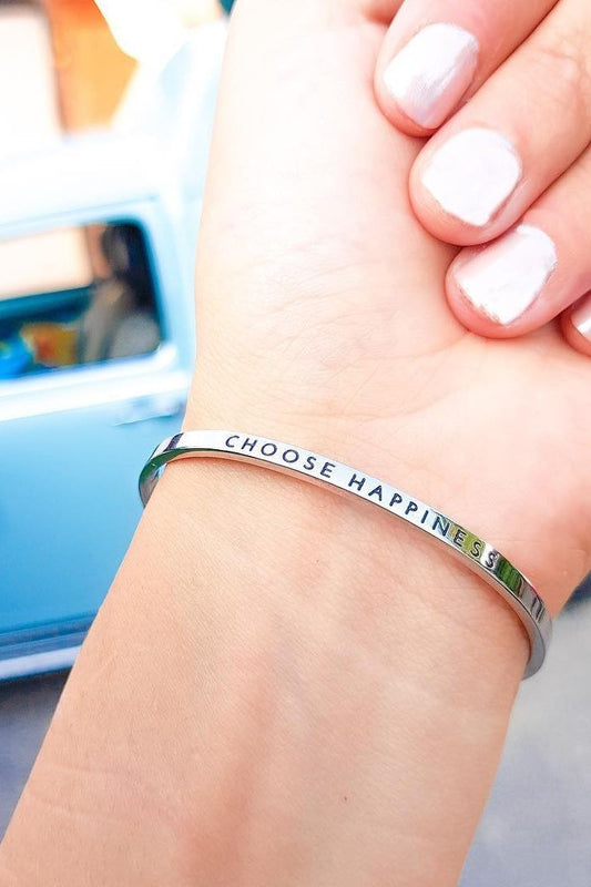 Custom Engraved Cuff Bracelet With Personalized Message