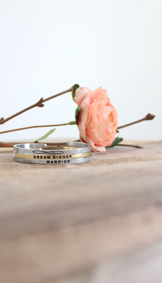 Custom Engraved Cuff Bracelet With Personalized Message