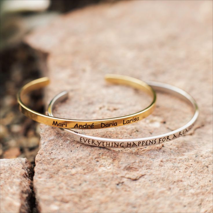 Custom Engraved Cuff Bracelet With Personalized Message
