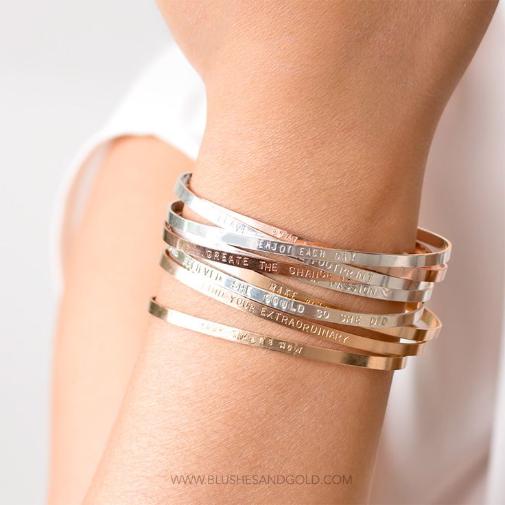 Custom Engraved Cuff Bracelet With Personalized Message