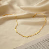 Personalized Bar Paperclip Chain Necklace With Custom Engraving