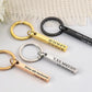 Personalized 4 Sided Bar Keychain Engraved With Custom Name or Message