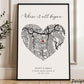 Custom Couple Wedding Journey Map