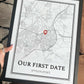 Custom Couple Wedding Journey Map