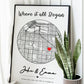 Custom Couple Wedding Journey Map