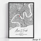 Custom Couple Wedding Journey Map