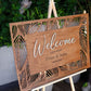 Laser Cut Wooden Wedding Welcome Sign