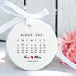 Personalized Wedding Calendar Ornament | Custom Date, Names & Message