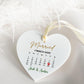 Personalized Wedding Calendar Ornament | Custom Date, Names & Message