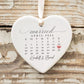 Personalized Wedding Calendar Ornament | Custom Date, Names & Message