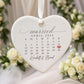 Personalized Wedding Calendar Ornament | Custom Date, Names & Message
