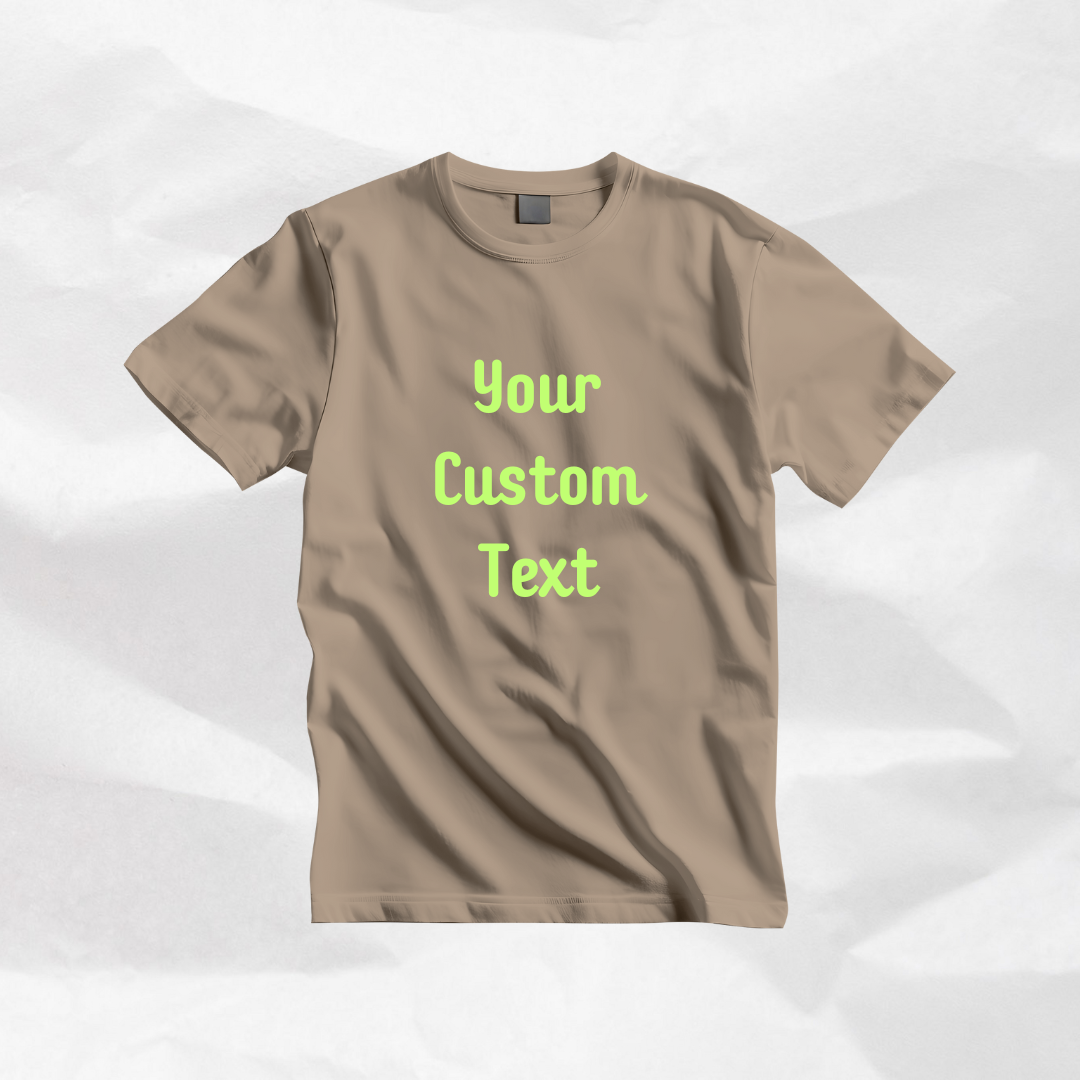 Personalized Youth and Toddler Round Neck T-Shirt With Custom Text