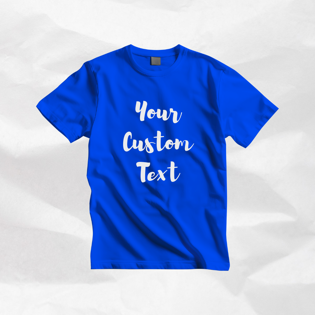 Personalized Youth and Toddler Round Neck T-Shirt With Custom Text