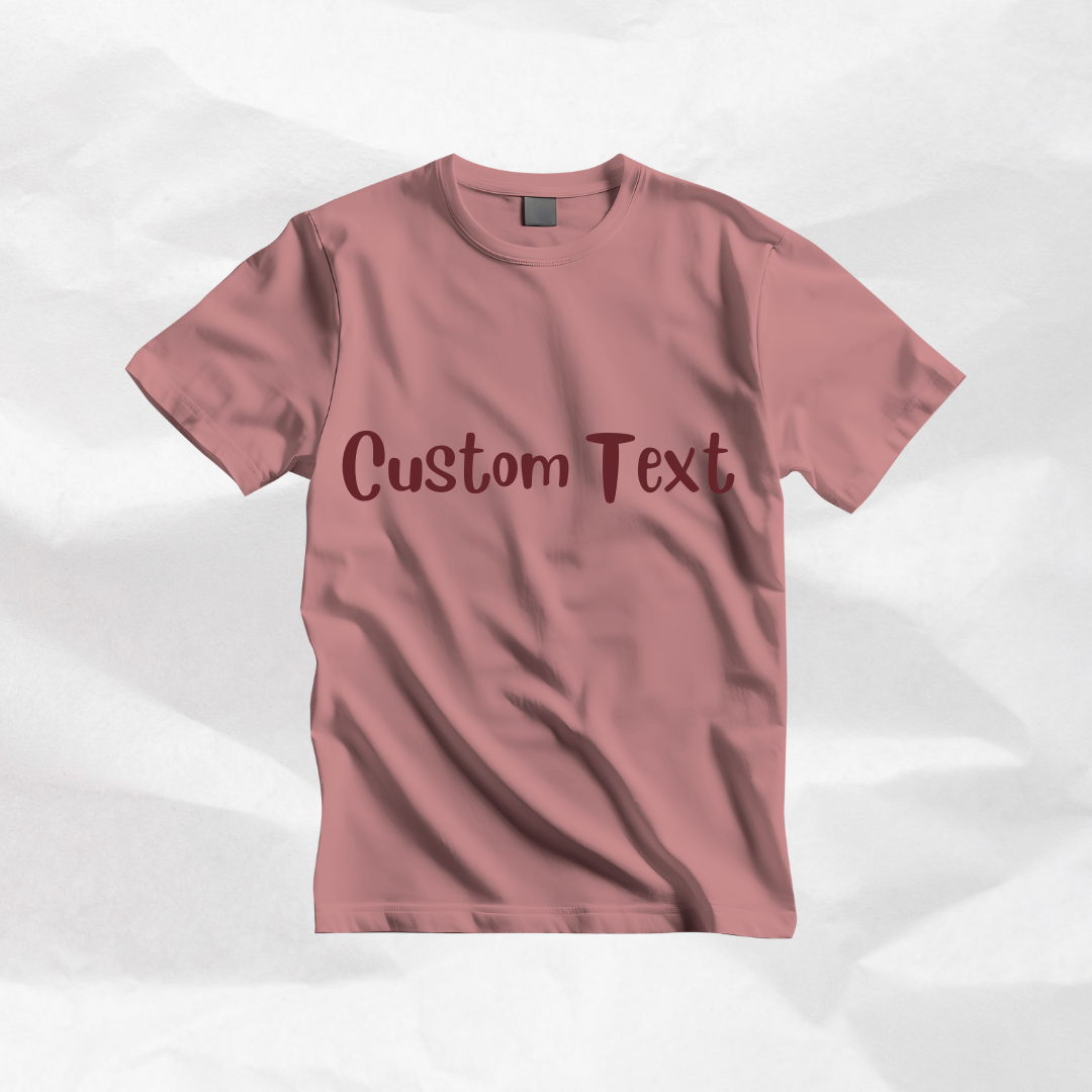 Personalized Youth and Toddler Round Neck T-Shirt With Custom Text