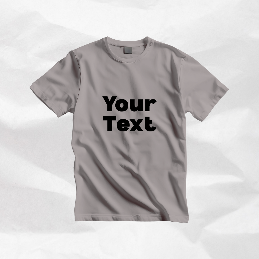 Personalized Youth and Toddler Round Neck T-Shirt With Custom Text