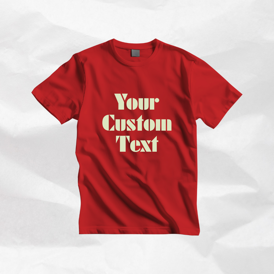 Personalized Youth and Toddler Round Neck T-Shirt With Custom Text