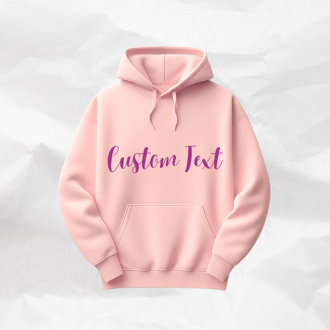 Custom Text Hoodie Personalized With Your Words Quote or Name