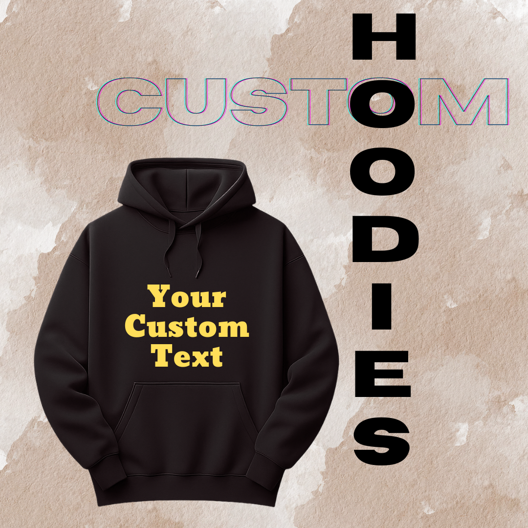 Custom Text Hoodie Personalized With Your Words Quote or Name