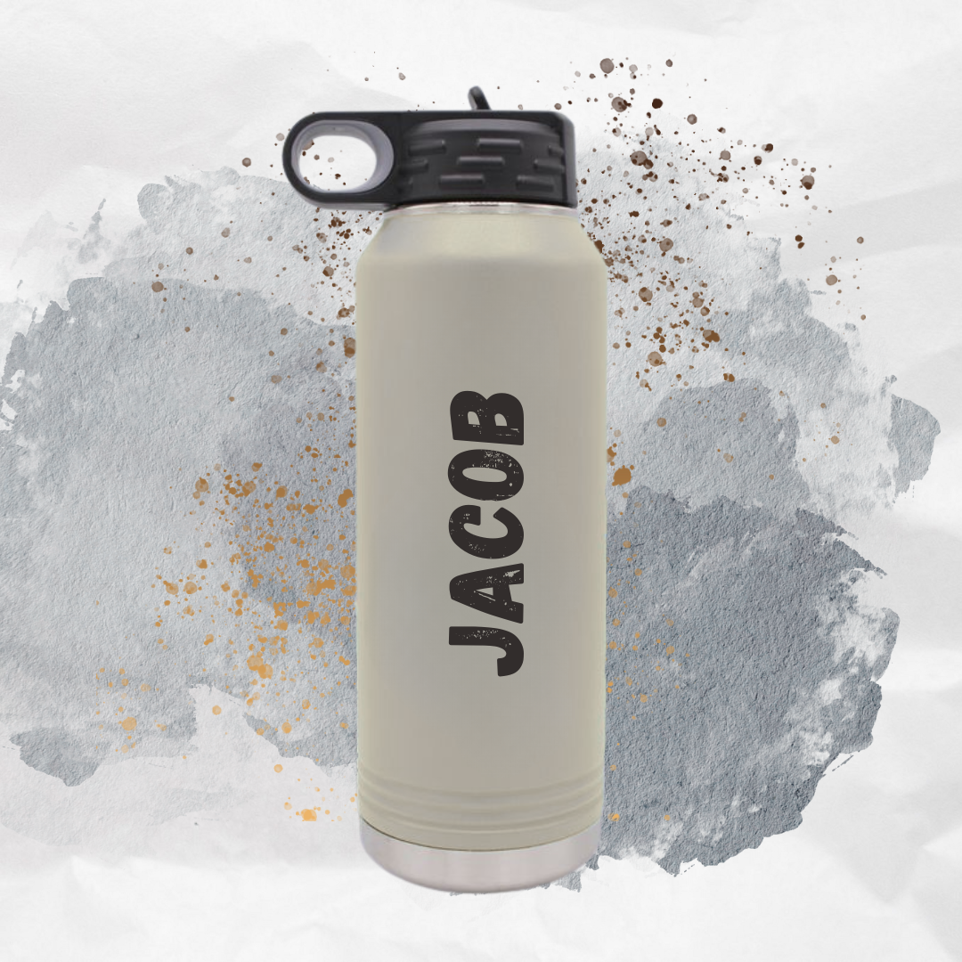 Custom Engraved Insulated Water Bottle With Straw