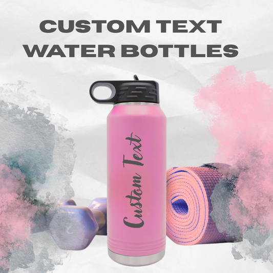 Custom Engraved Insulated Water Bottle With Straw