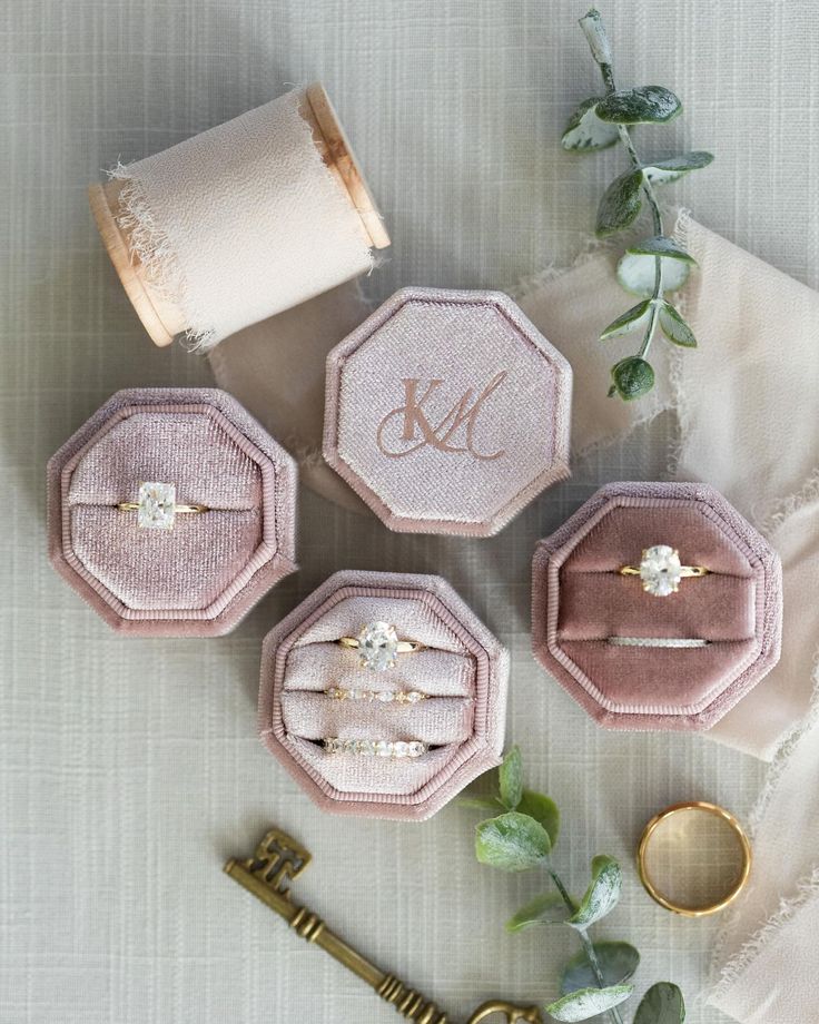 Custom Velvet Wedding Ring Box