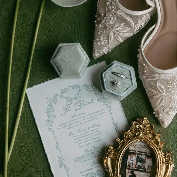 Custom Velvet Wedding Ring Box