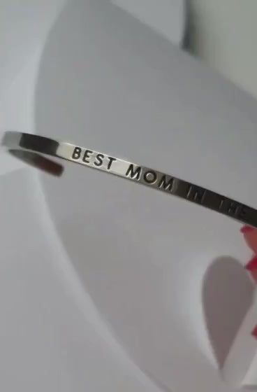 Custom Engraved Cuff Bracelet With Personalized Message