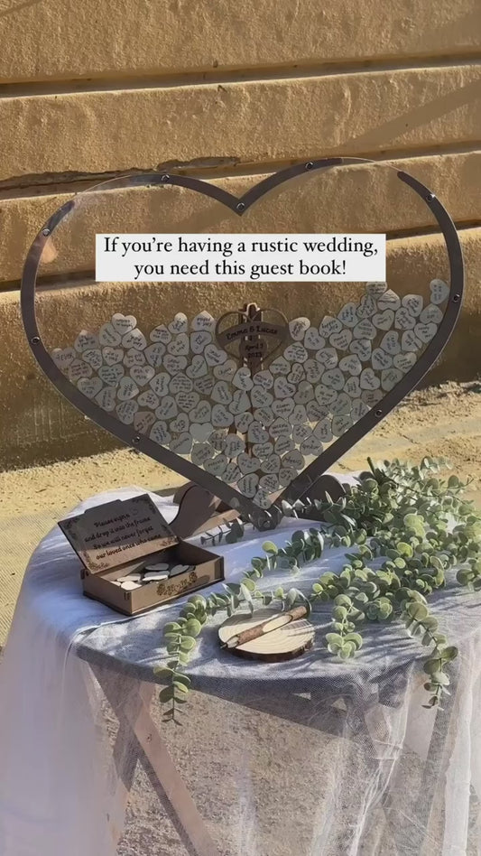 Personalized Wooden Frame Guest Book Alternative