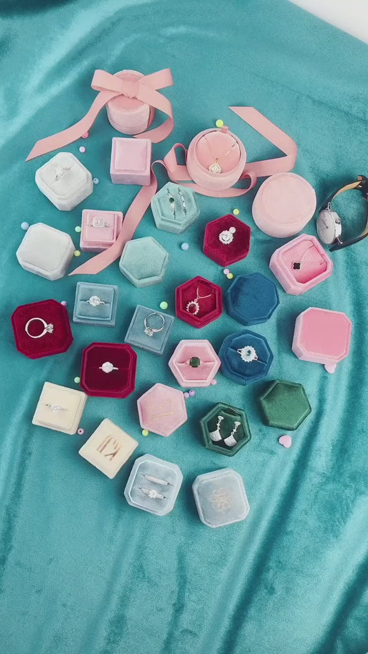 Custom Velvet Wedding Ring Box