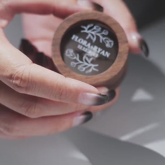 Personalized Wooden Ring Box with Clear Acrylic Top