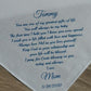 Custom Embroidered Wedding Handkerchief