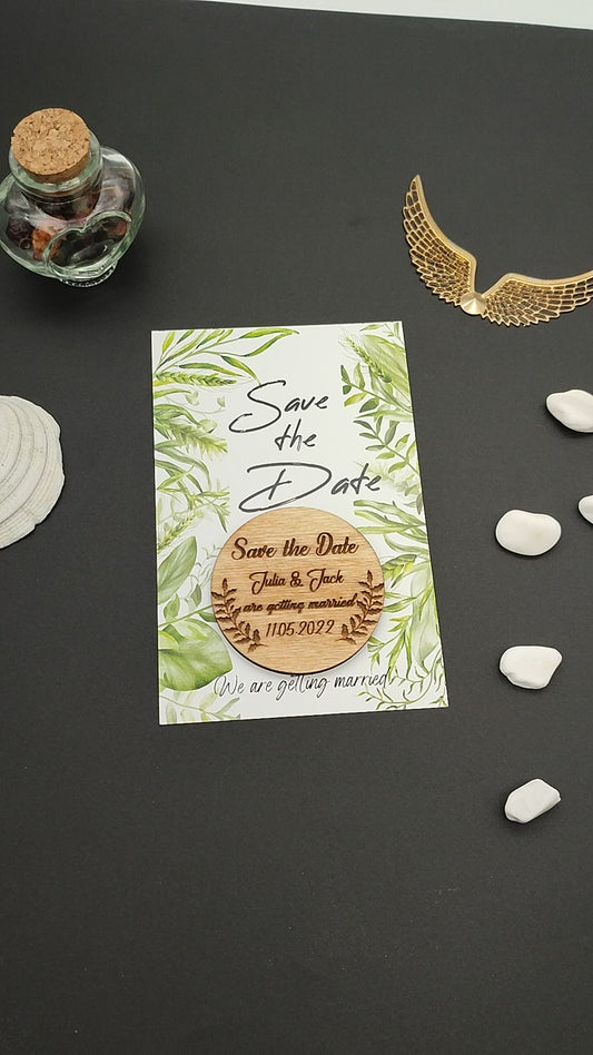 Wooden Save the Date Magnets