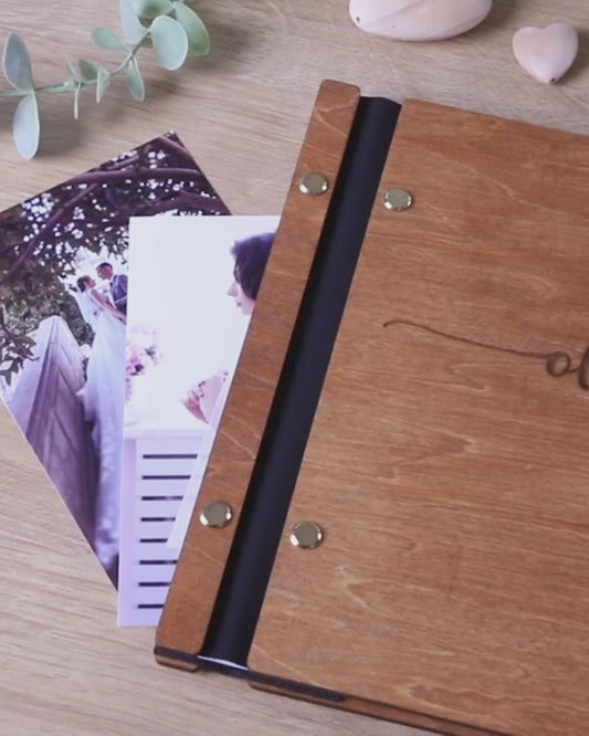 Personalized Wooden Wedding Guest Book