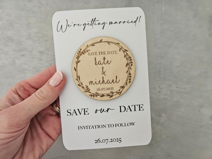 Wooden Save the Date Magnets