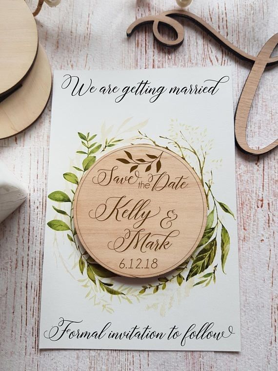 Wooden Save the Date Magnets