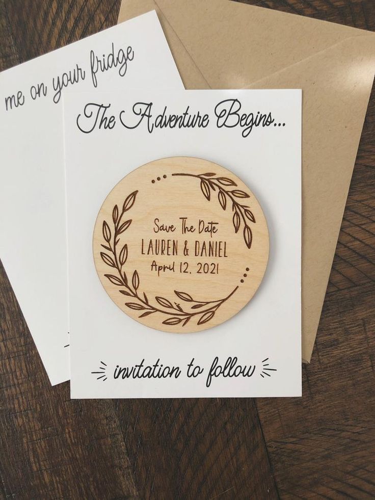 Wooden Save the Date Magnets