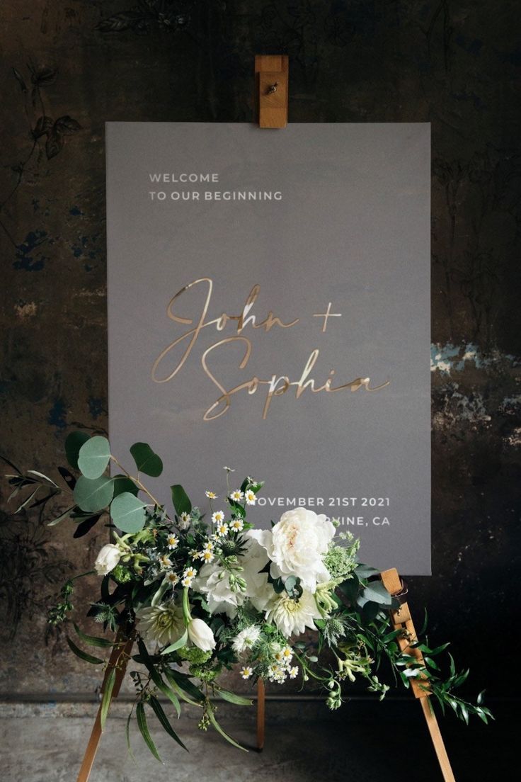 Elegant Acrylic Wedding Welcome Sign