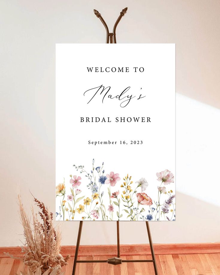 Elegant Acrylic Wedding Welcome Sign