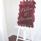 Elegant Acrylic Wedding Welcome Sign