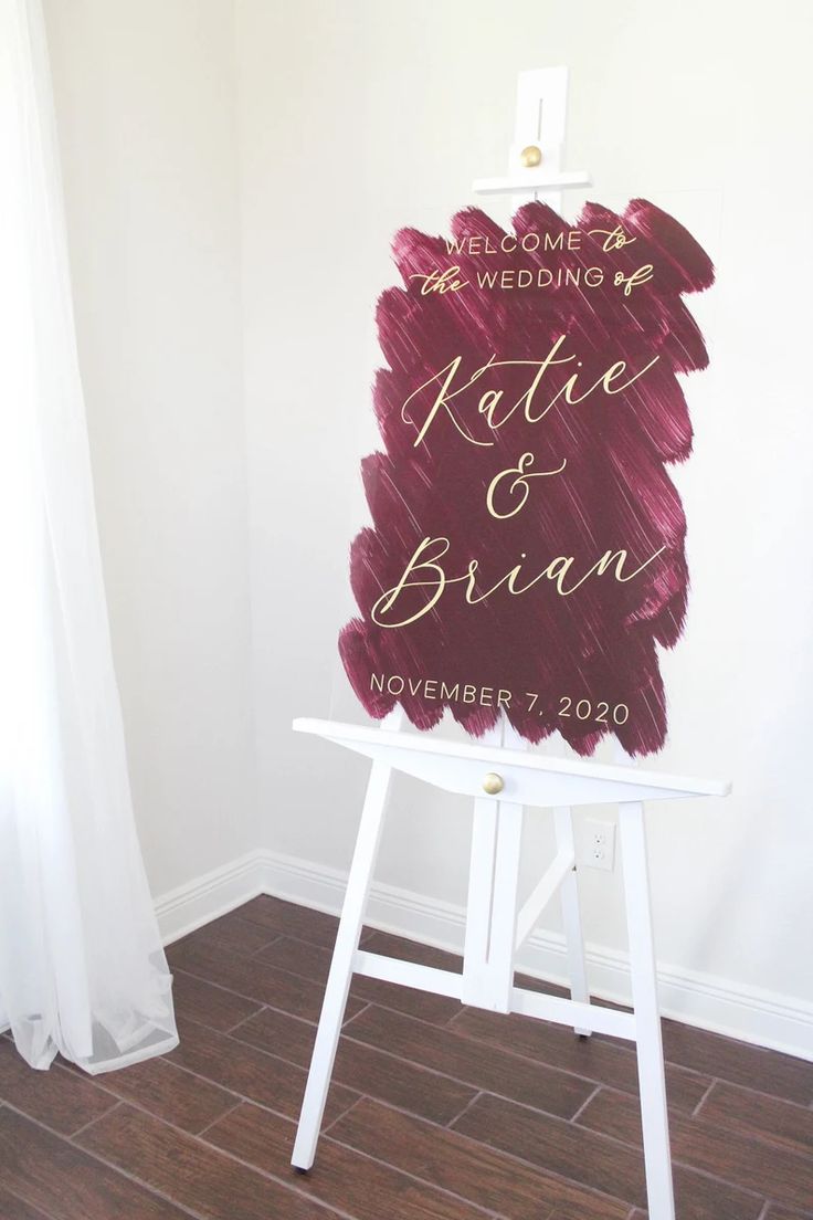 Elegant Acrylic Wedding Welcome Sign