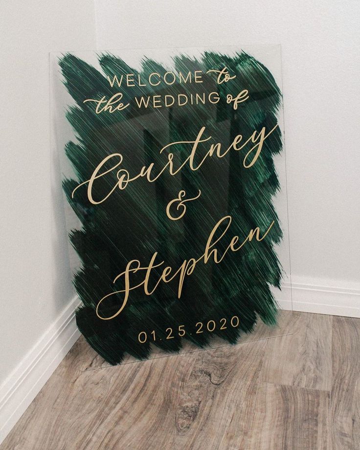 Elegant Acrylic Wedding Welcome Sign