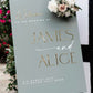 Elegant Acrylic Wedding Welcome Sign